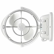 Caframo Sirocco II 3 Speed 7" Gimbal Fan 360 Degree Airflow 12/24V Wht 7010CAWBX