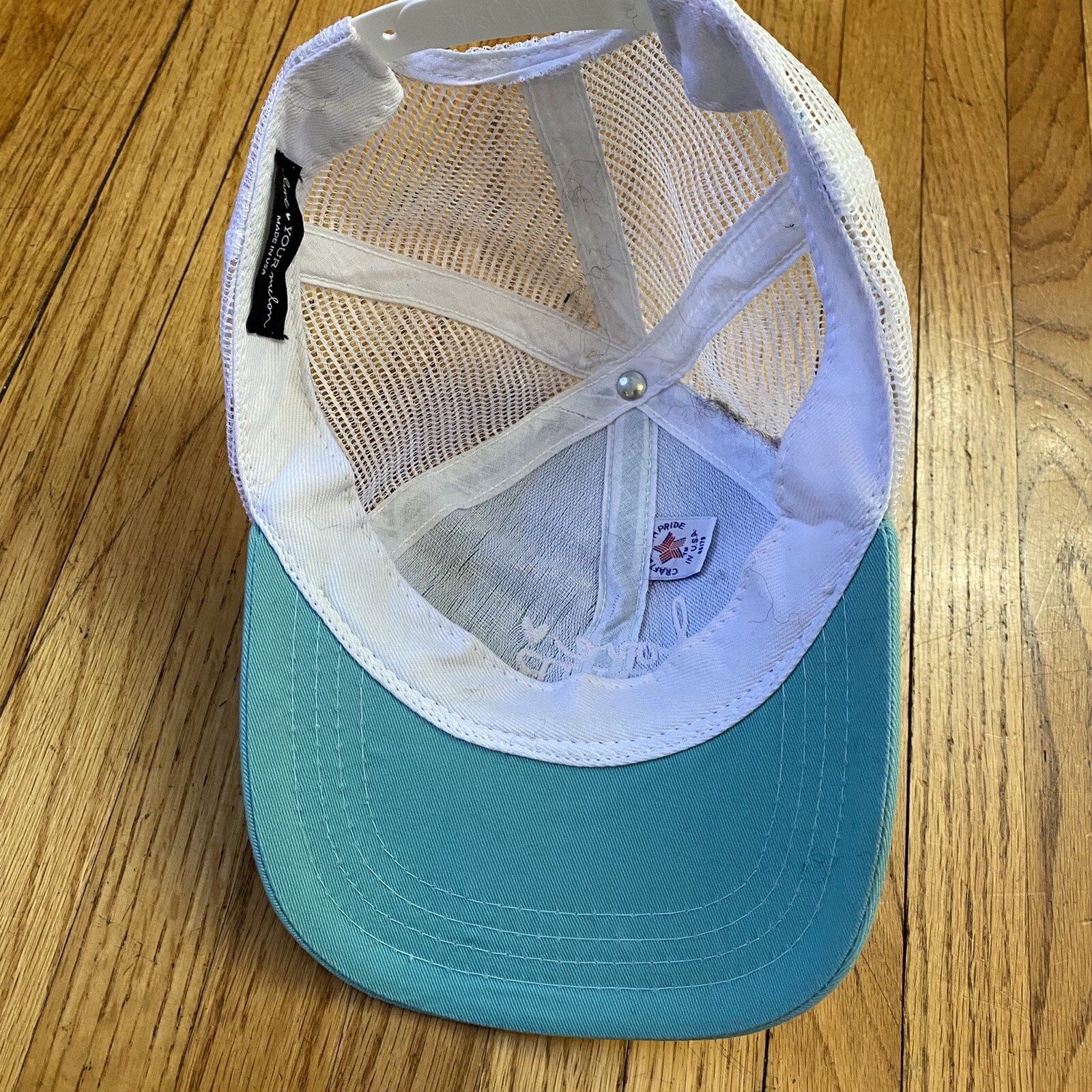 Love Your Melon Baseball Hat Green Mesh Adult Adjustable Cap Made In