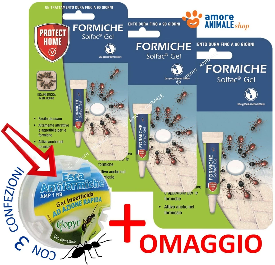 FORMINIX / SOLFAC GEL → Tubetto da 4 gr - Esca Insetticida FORMICHE Lunga Durata