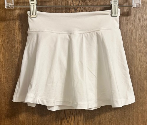 J Crew Crewcuts Skort Girls 5 White Active Summer Tennis Camp Gym Skirt Mini