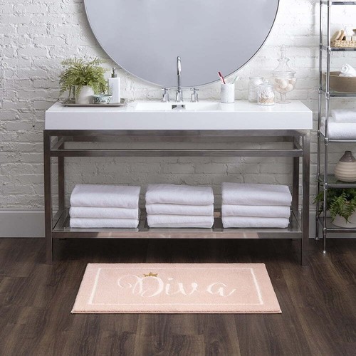 Mohawk Home Bath Mat Pink 1' 8" X 2' 10" Durable 100% Micro Polyester EASY CARE - Picture 2 of 8