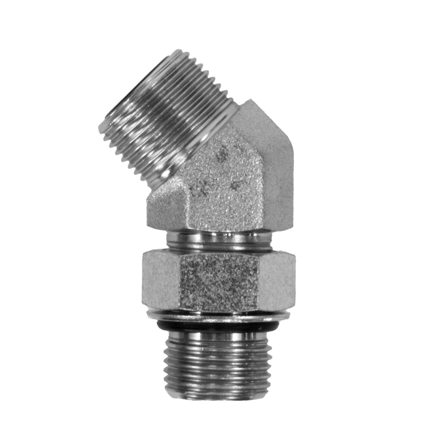 FS6802-08-10 HYDRAULIC ADAPTER - 08 MALE FACE SEAL X 10 MALE BOSS SWIVEL 45