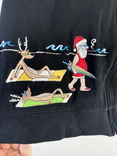 Onque Casuals Set Giacca e Pantaloni Natale Babbo Natale Renne in Spiaggia Medium - Foto 2 di 10