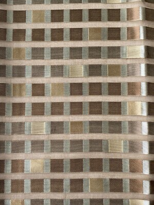 Groundworks Skyscraper Sheer Cocoa Fabric Remnant  24''x24''