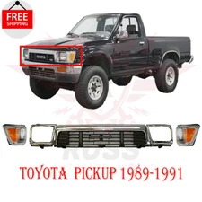 For 1989-1991 Toyota Pickup 4Wd Grille Headlamp Door Cornering Lamp Assembly 5pc