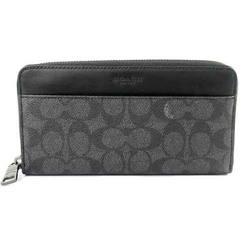 coach black accordion wallet