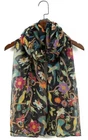 Ladies Women's Fashion New Birds Print Long Scarves Floral Neck Scarf Shawl Wrap