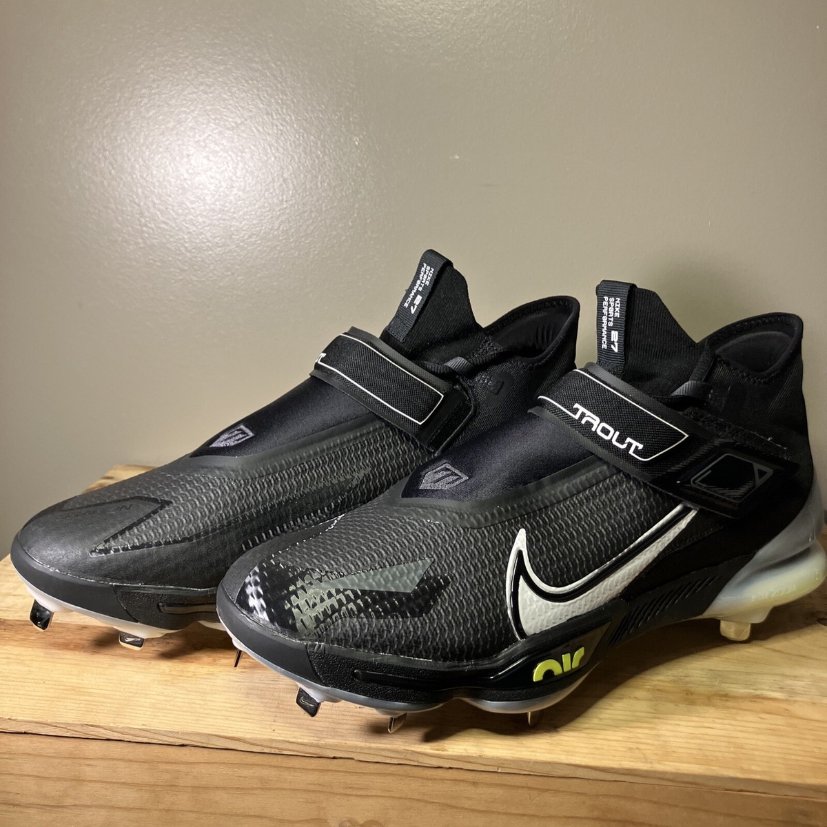 NEW Nike Force Zoom Trout 8 Elite Baseball Cleats Black Mens Size
