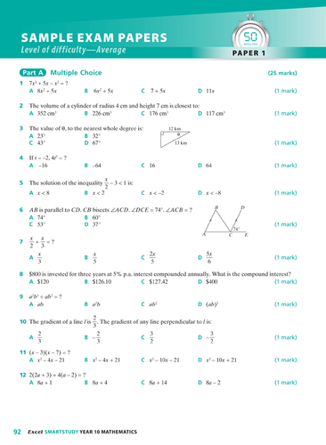 EXCEL SMARTSTUDY - MATHEMATICS YEAR 10 - Picture 9 of 11