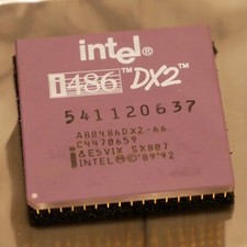 Vintage Intel 486 A80486DX2-66 66 MHz SX807 CPU Tested  Working 19