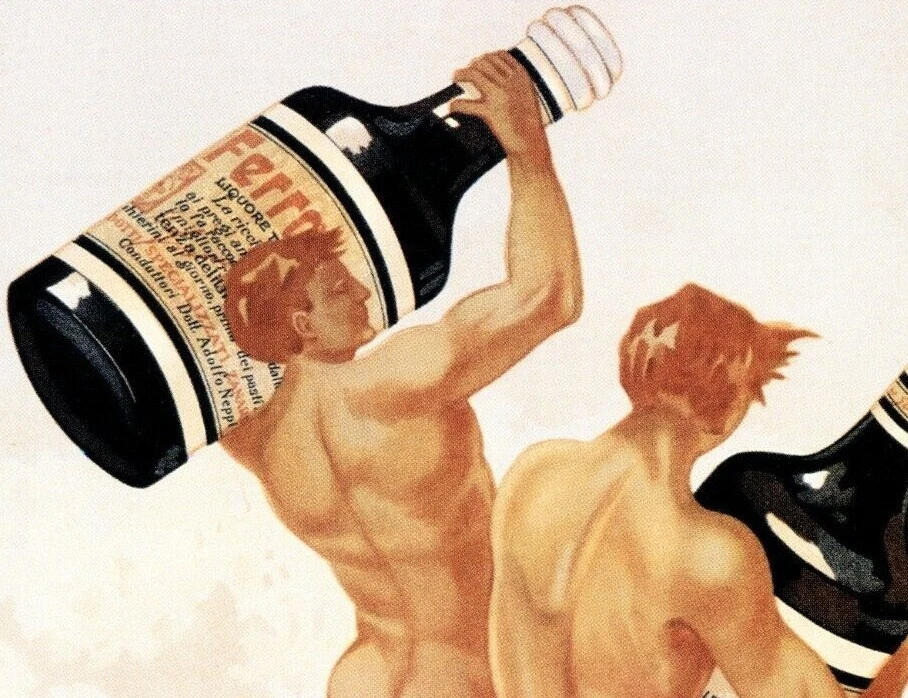 Arte de pared estilo retro impresión póster vintage vino tónico italiano Ferro China 1919 Foto 3 de 4