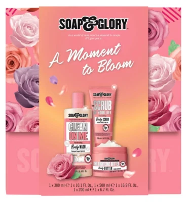 Soap And & Glory A Moment To Bloom 3 Piece Gift Set for Her Full BRAND NEW 2025