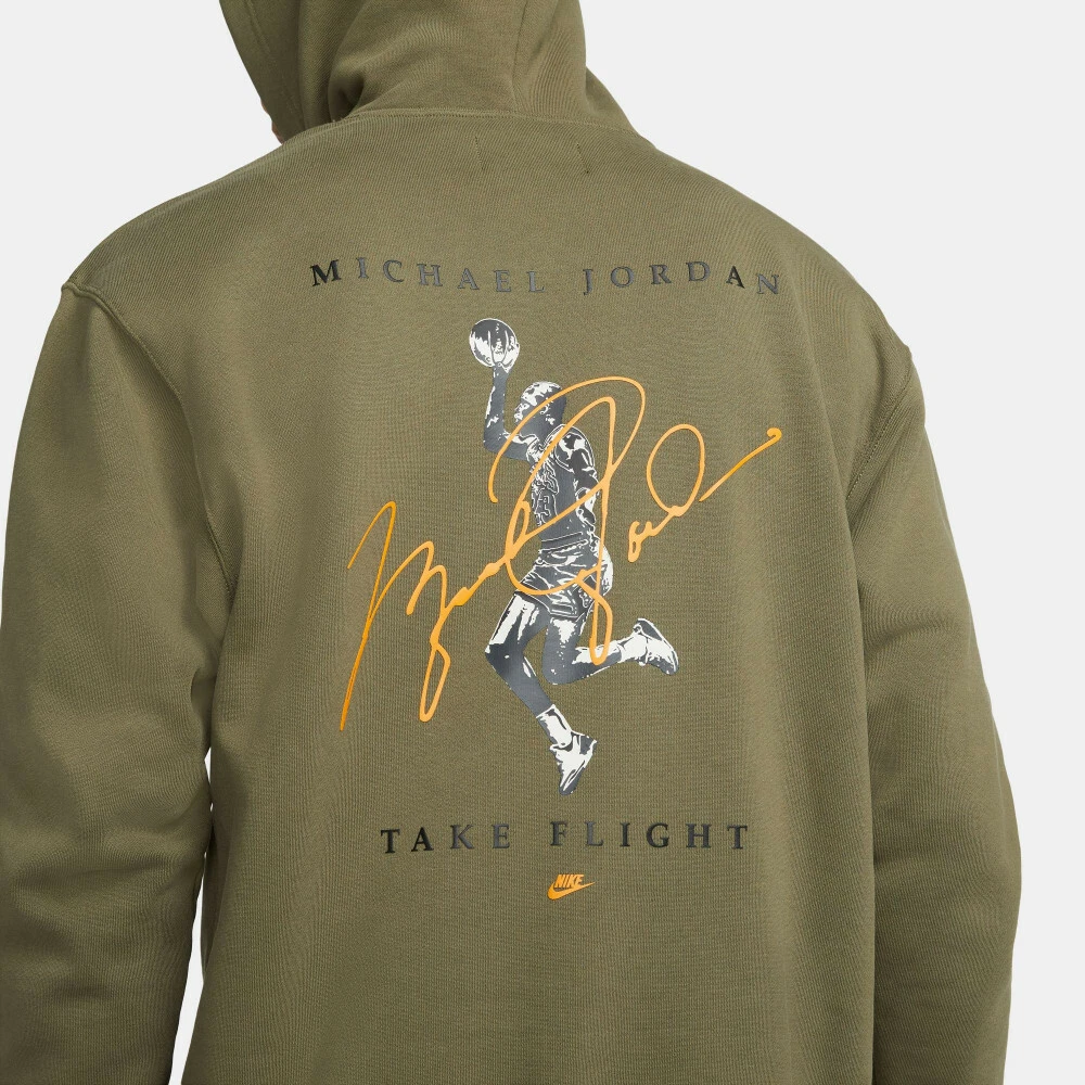 Nike na Air Jordan Men s PREMIUM Fleece Hoodie Sweater Olive RARE