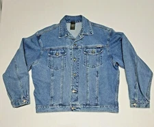 HARD WARE by H.I.S. HIS Denim Jean Jacket Men's Large Blue 4 Pocket Russia