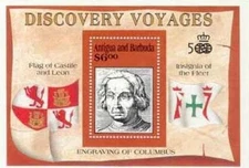 Antigua 1991 - Columbus - Souvenir Stamp Sheet - Scott #1420 - MNH