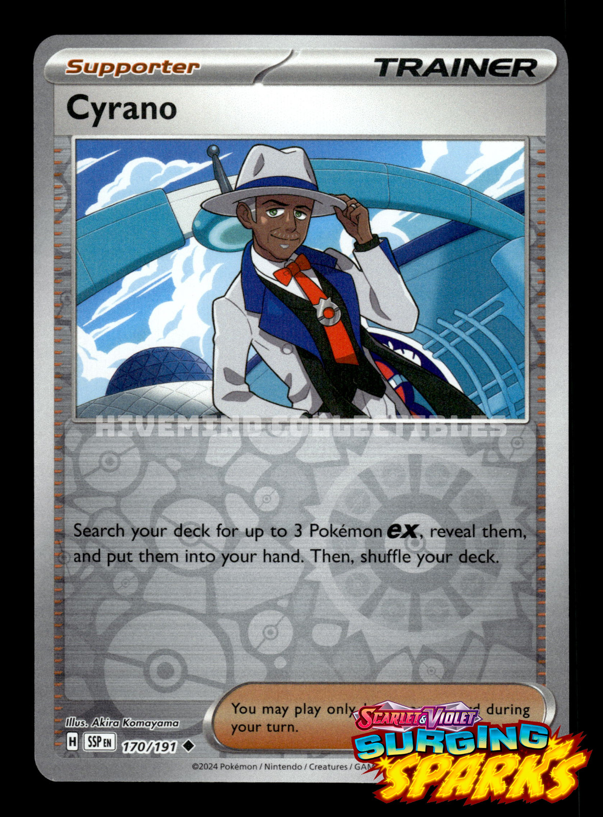 Cyrano 170/191 Surging Sparks Reverse Holo Pokemon Card