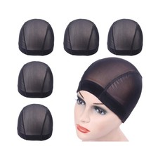 YANTAISIYU 5 Pcs/lot Mesh Dome Caps for Wigs Stretchable Hairnets Wig Caps fo...
