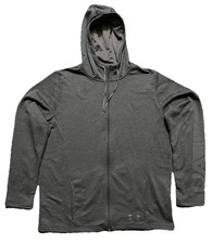 Under Armour Gray ColdGear Loose Full Zip Hooded Sweater Men  s Size XL