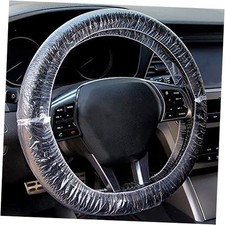 ICWEIMEI 500PCS Universal Disposable Steering Wheel Cover Plastic Transparent