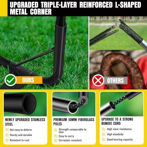 2 Pack Kids Soccer Goal Pop Up Net with Ball Cones