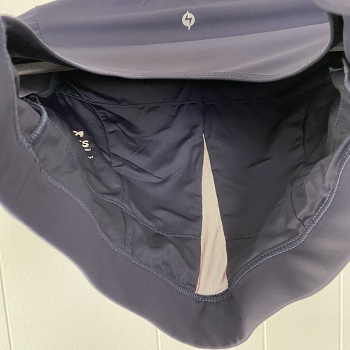 Top corto Popflex espalda abierta manga corta malla detalle frontal talla XS púrpura polvoriento - Imagen 9 de 11