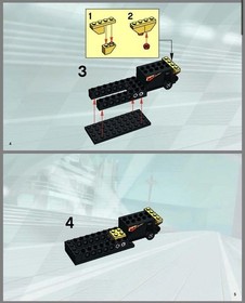 Lego Yellow Hot Buster Race Car 8382 Pull Back Motor