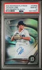 2022 BOWMAN PLATINUM TOP PROSPECTS AUTO #TOP90 JACKSON JOBE PSA 10