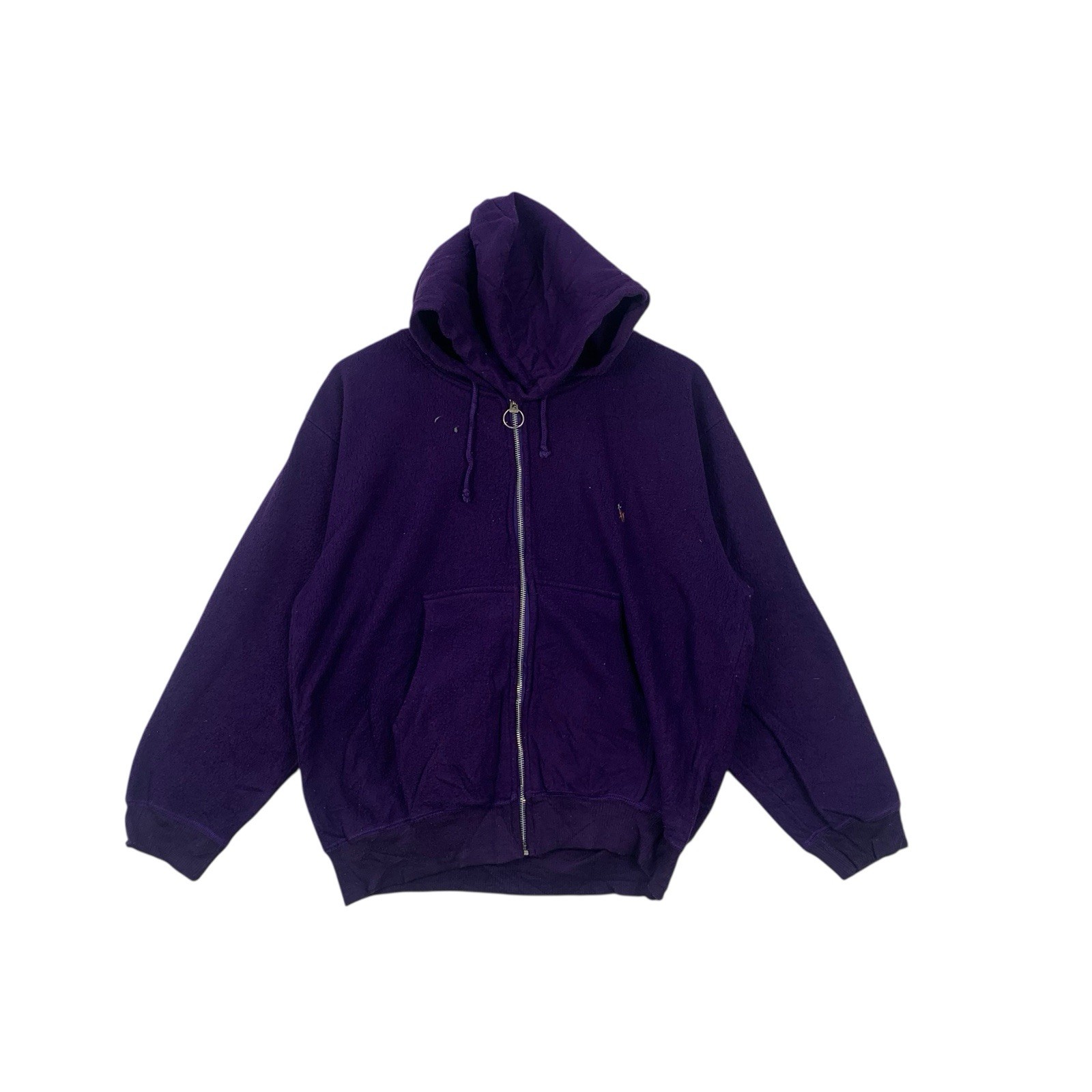 Giacca con cappuccio vintage POLO BRITISH piccolo pony logo ricamato