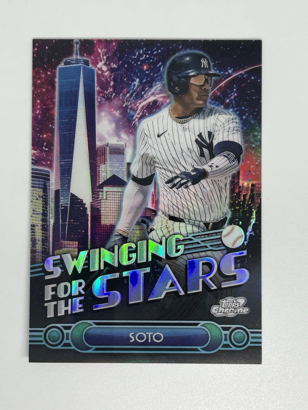 2024 Topps Chrome Fanatics Fest Juan Soto Swinging For The Stars. Sp