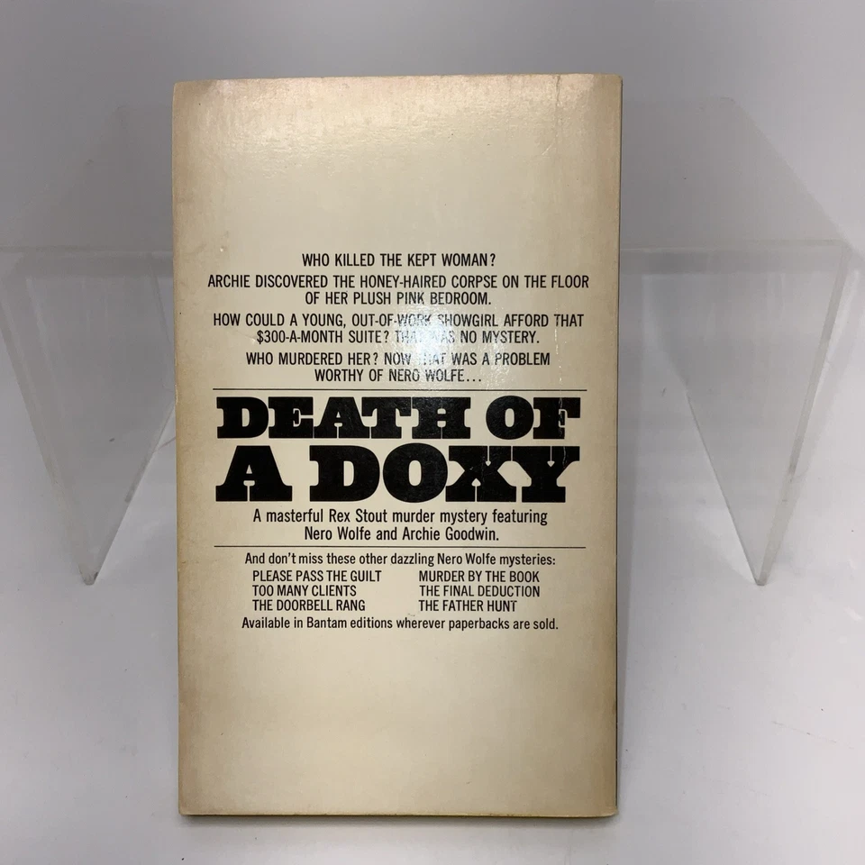Rex Stout - Death Of A Doxy, 1972 PB Bantam Books Nero Wolfe Detective Mystery - Image 2 of 4