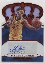2018-19 Panini Crown Royale Crown Auto Red 38/49 Myles Turner #CA-MTN Auto xm5