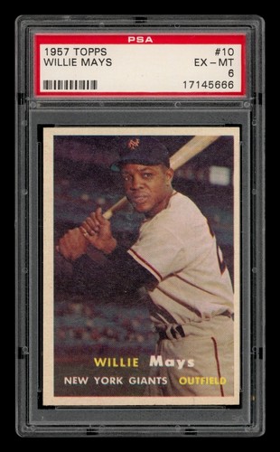 1957 Topps Set-Break # 10 Willie Mays PSA 6 EX-MT