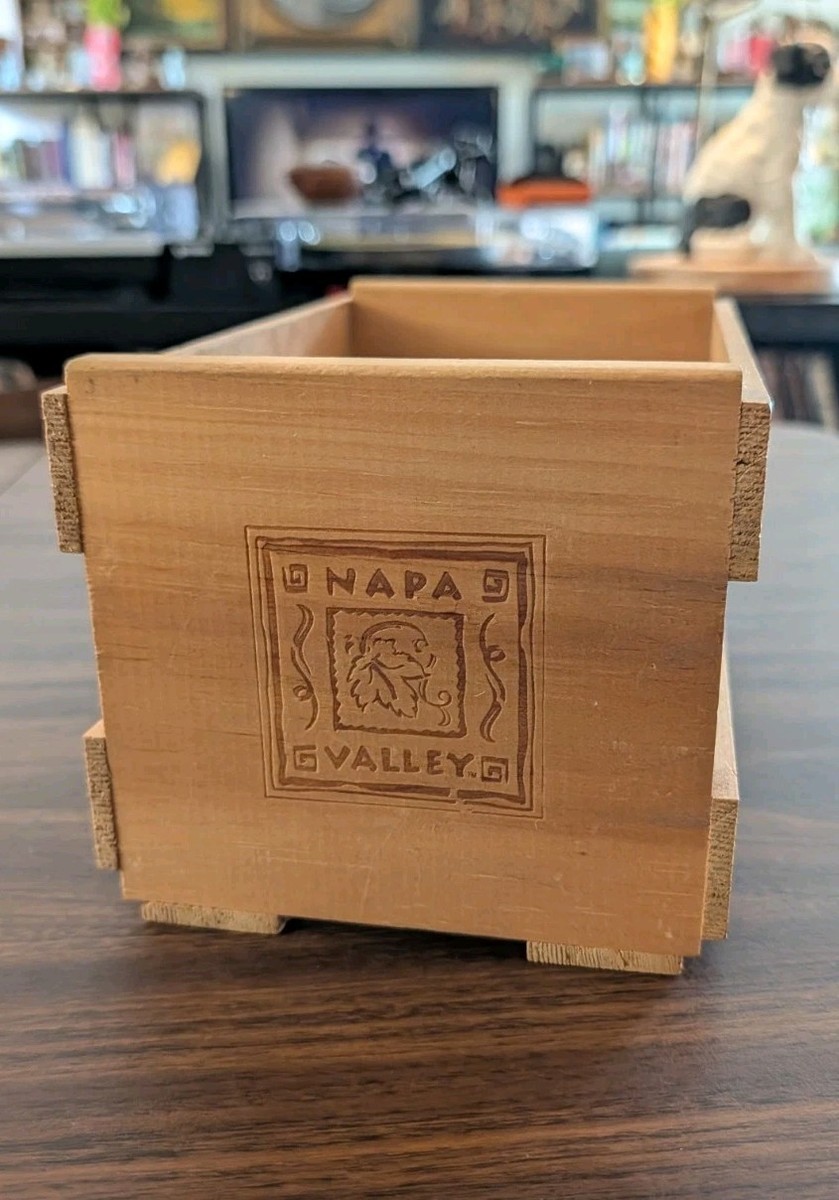 The Rita CD4枚組木製BOX ハーシュノイズウォール Napa Valley Box Company Vintage Wooden CD Storage Crate 10