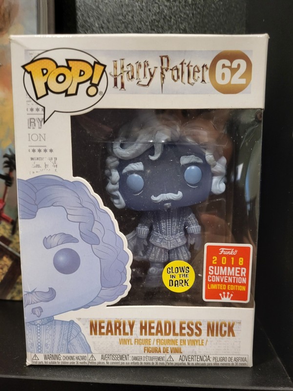 NEARLY HEADLESS NICK GITD HARRY POTTER FUNKO POP 62 VAULTED GLOWS SDCC EXCLUSIVE