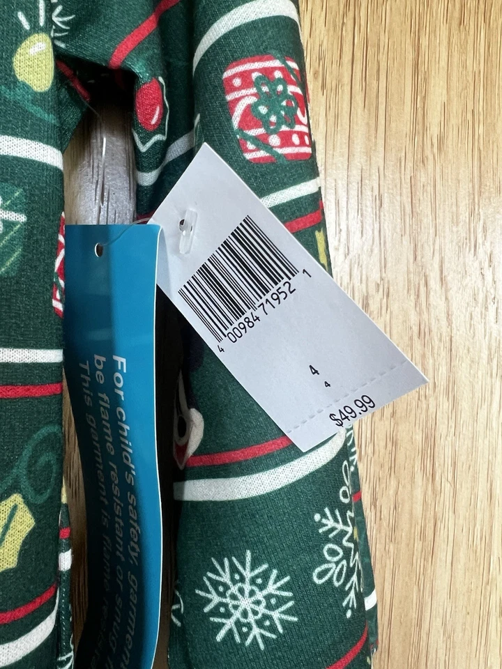 Pijama de una pieza de Navidad Mickey de los parques de Disney con capucha orejas de Mickey juvenil talla 4 XS Foto 2 de 3