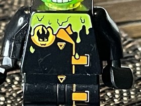 Lego Agents Villian DR. D ZASTER MINIFIG  w/Neon Green Minifigure Head -8969
