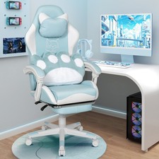 Gatto Sedia Gaming con Massaggio Sedia da Ufficio Ergonomica Carico 150 Kg