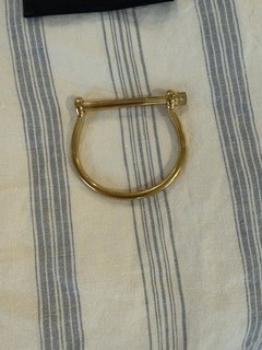 Miansai Screw Cuff Bracelet Gold Tone Bangle Minimalist Jewelry Women