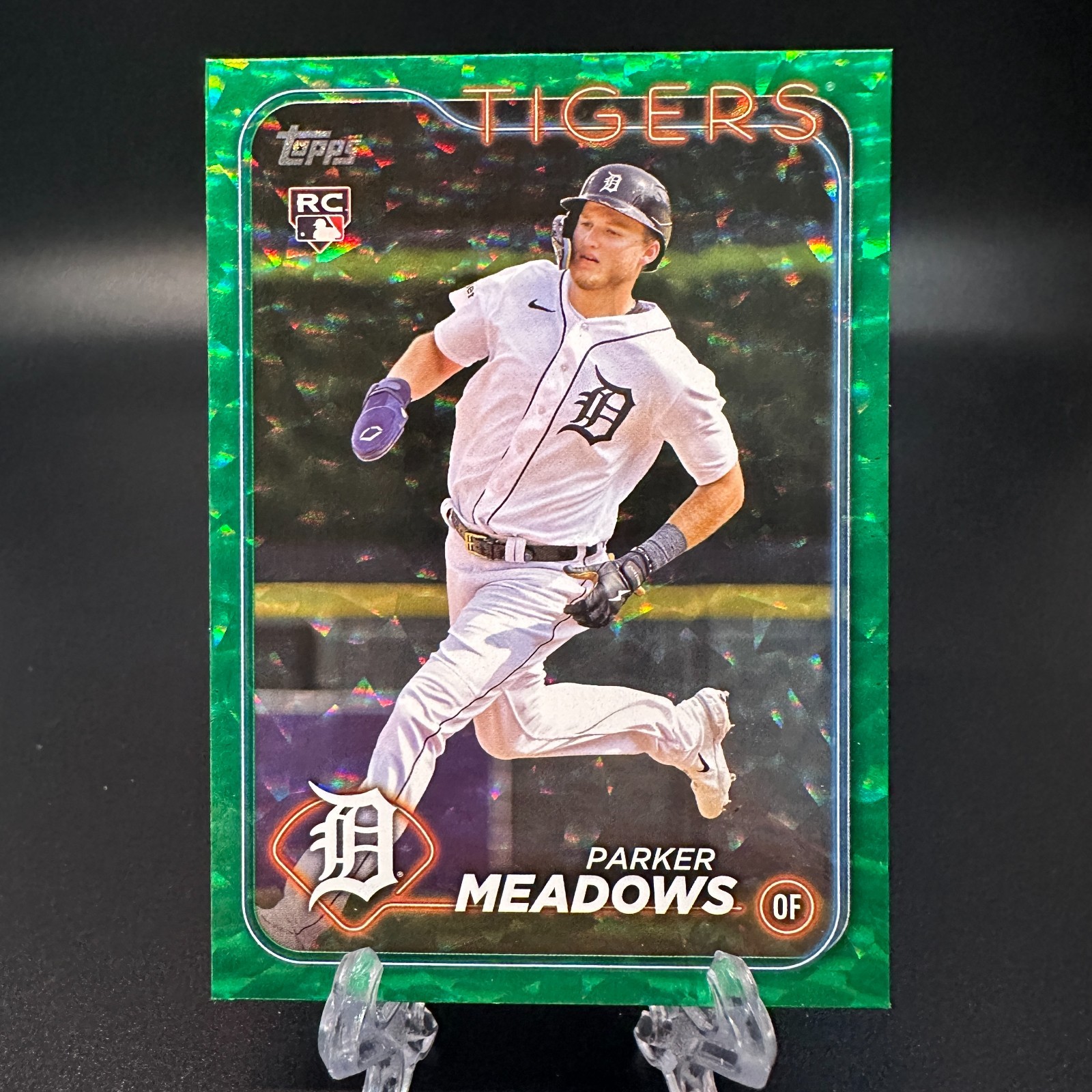 2024 Topps Series 2 Parker Meadows Rookie Green Foil /499 #516 Detroit Tigers