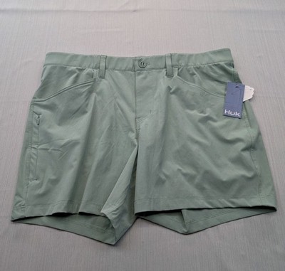 New Mens Huk Kona Shorts Size 40 Performance Stretch 6'' Tech Chino