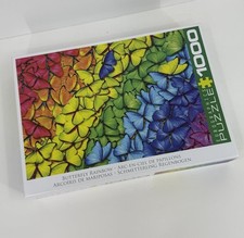 Eurographics Puzzle Butterfly Rainbow 1000 Piece Puzzle 19 1/4  X 26 5/8  EUC