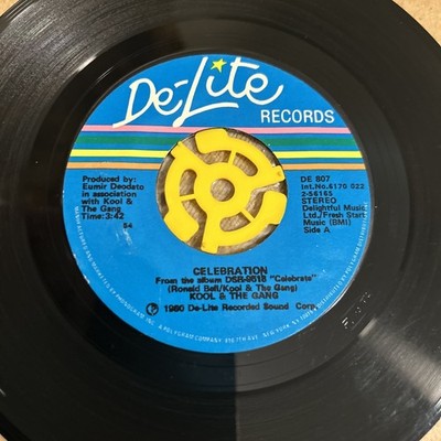 Kool and the Gang - Morning Star /Celebration US 7  EX styrene De-Lite 1980
