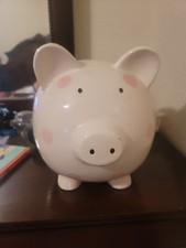 Pink Polka Dot Piggy Bank Large