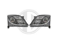 Designscheinwerfer Dragon-Lights Klarglas/Schwarz FüR Opel Vectra 2002-2005