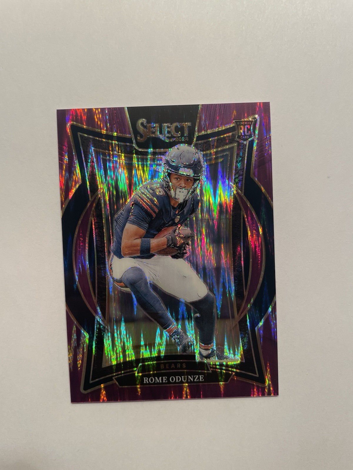 2024 Panini Select - Concourse Rome Odunze #3 Purple Shock Prizm /360 (RC)