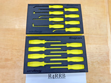 Snap-on Tools New 2pc Hiviz Foam Organizers Mini Screwdriver Pick Seal Sets