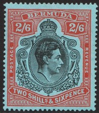 Bermudas 1938 - SG 117, 2s6d, perf 14 - Rey Jorge VI - MH-OG - Cat. £70.00