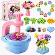 TANAVE Flower Crafts for Kids,FlowerMaker for Kids,DIY Flower Bouquet Kit,Fabric