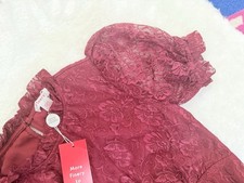 Finery Dark Red (maroon) Lace Long Evening Dress UK 8 bnwt.