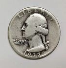 1937 P Washington Quarter Dollar 90% Silver 25 Cents Constitutional Silver #M86